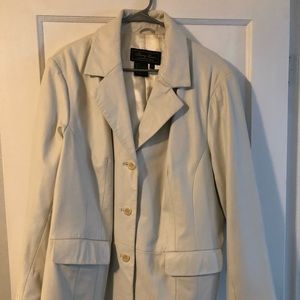 White leather jacket